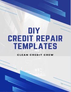 Cover page that says DIY Credit Repair Templates